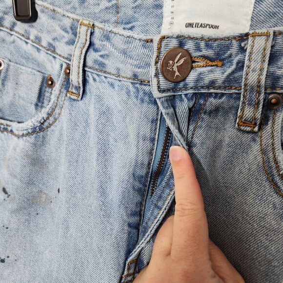 ONE TEASPOON FLEETWOOD ARTISTE CHARLIE SLIM HIGH WAIST FLARED JEANS - Picture 4 of 8